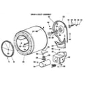GE DDG9280DAL drum and duct assembly diagram