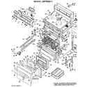 GE JBP26*F1 main body/cooktop/controls diagram