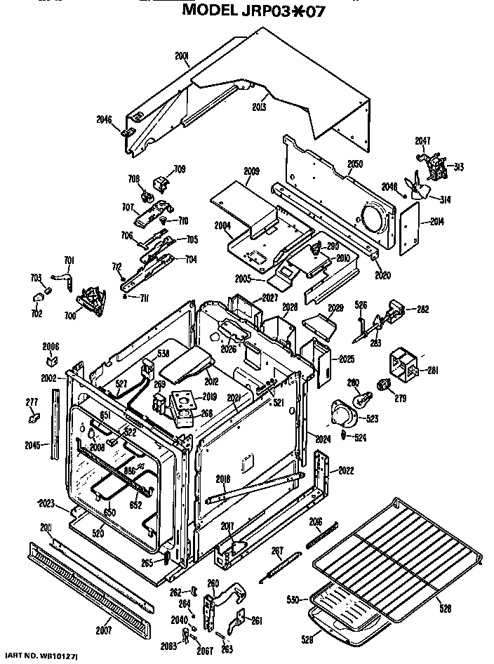 GE JRP03*07 main body diagram