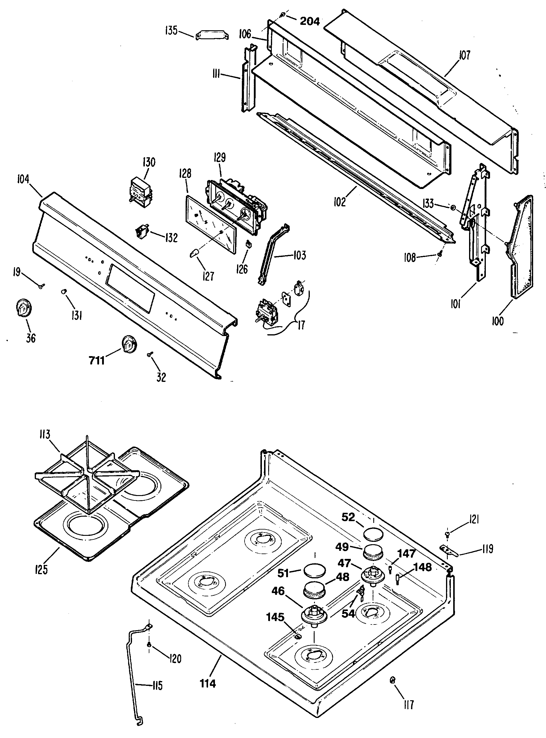 GE JGBP30GEP5 cabinet parts diagram