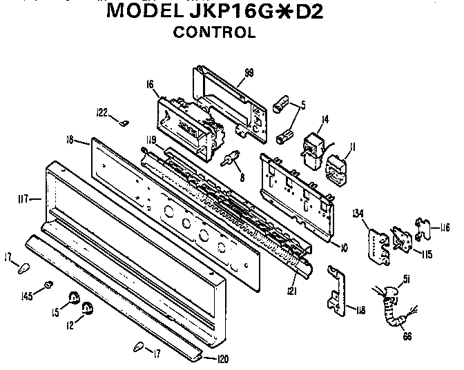 GE JKP16G*D2 controls diagram