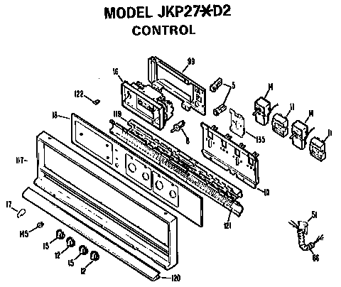 GE JKP27*D2 controls diagram