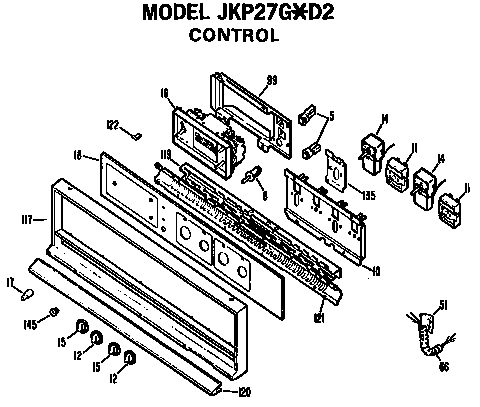 GE JRP14GP3BG controls diagram
