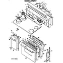 GE JCP6701 cooktop/controls/door diagram