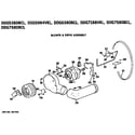 GE DDG6380BCL blower and drive assembly diagram