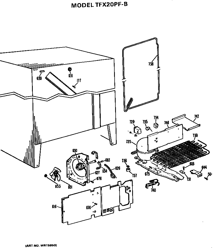 GE TFX20PFB unit parts diagram