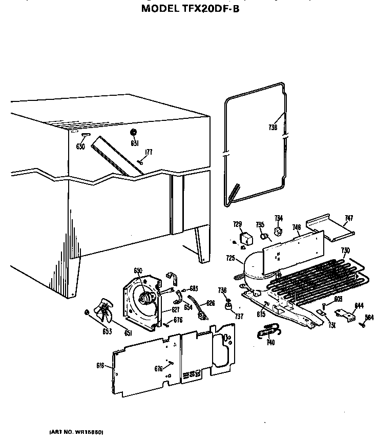 GE TFX20DFB unit parts diagram