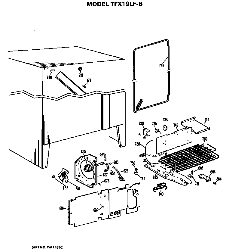 GE TFX19LFB unit diagram