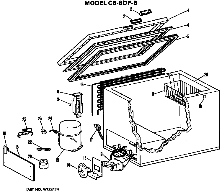 GE JHP56GN5AD freezer diagram