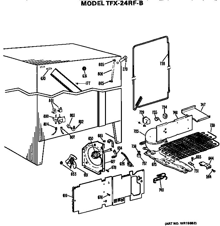 GE TFX24RFB unit parts diagram