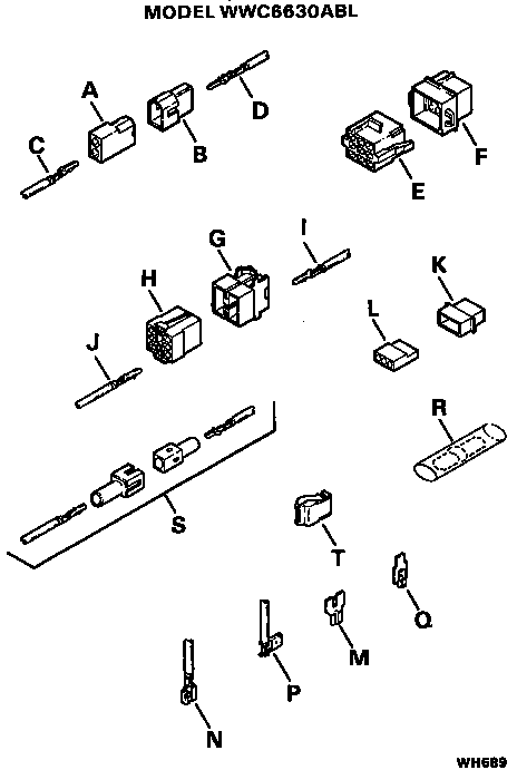 GE WWC6630ABL terminals diagram
