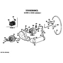 GE DDE6350BCL blower and drive assembly diagram