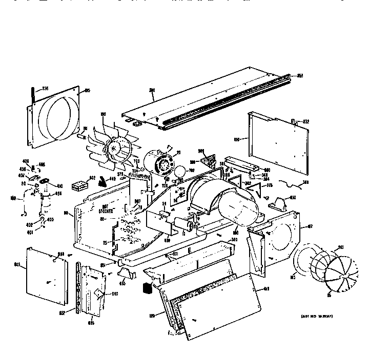 GE JB575GS4BK see fiche card 455 b14 diagram