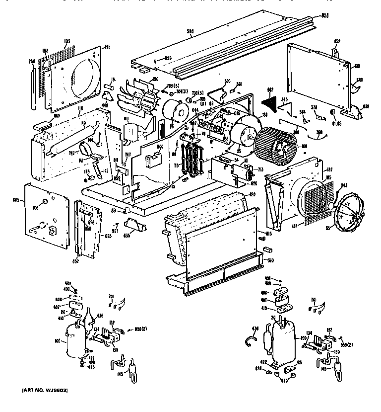 GE A3B688DAESW1 chassis diagram