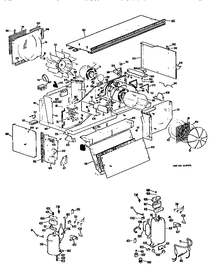 GE A2B778DAASD2 compressor/fan motor diagram