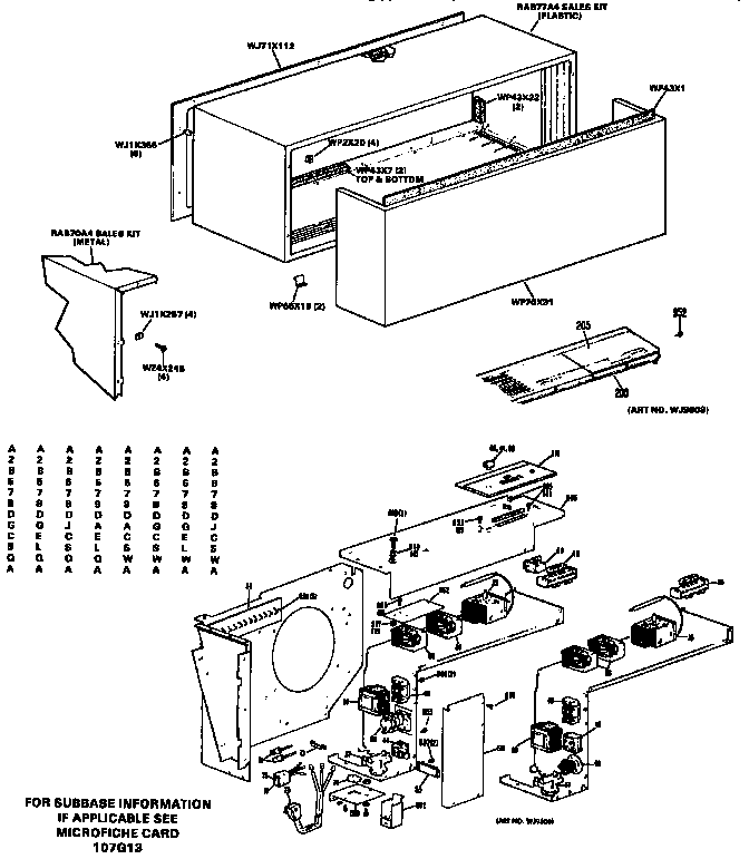 GE A2B678DGELWA control box/cabinet diagram
