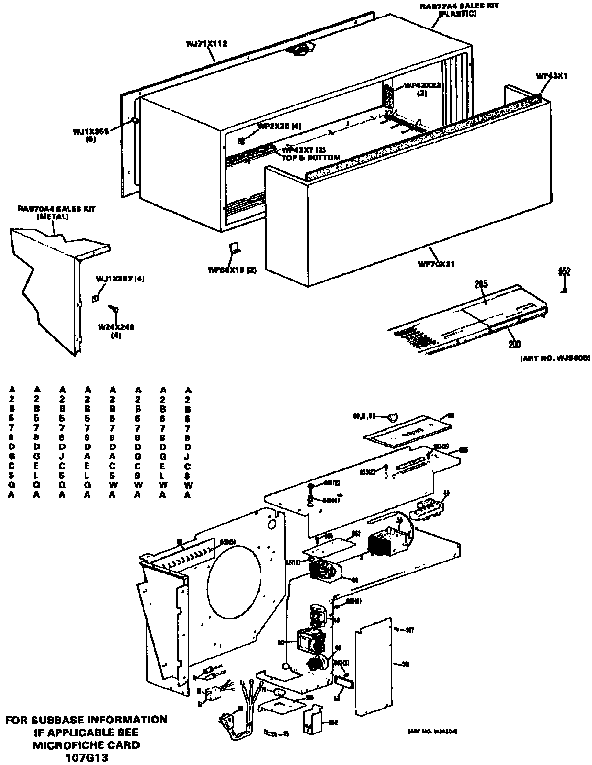 GE A2B678DGELWA control box/cabinet diagram