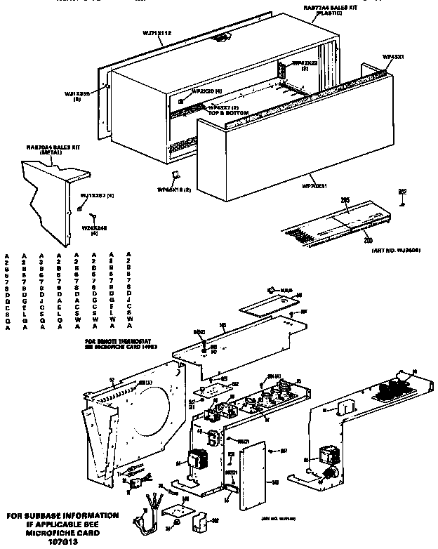 GE A2B678DGELWA control box/cabinet diagram