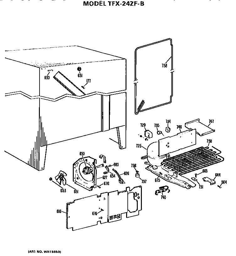 GE TFX24ZFB unit parts diagram