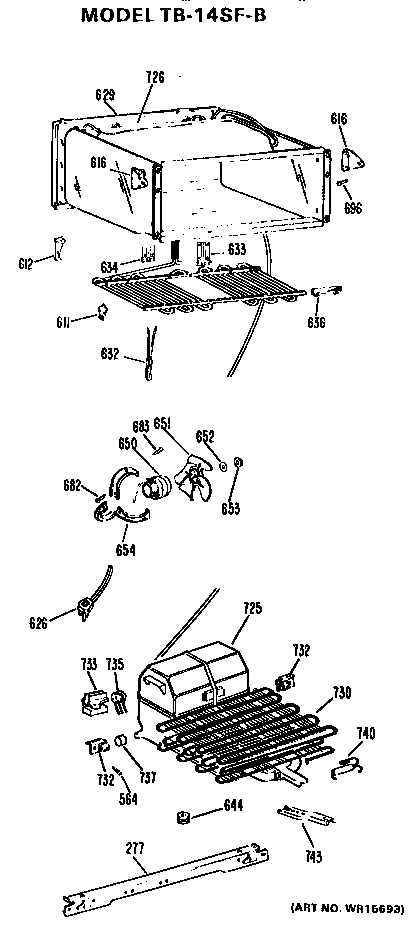 GE TB14SFB unit parts diagram