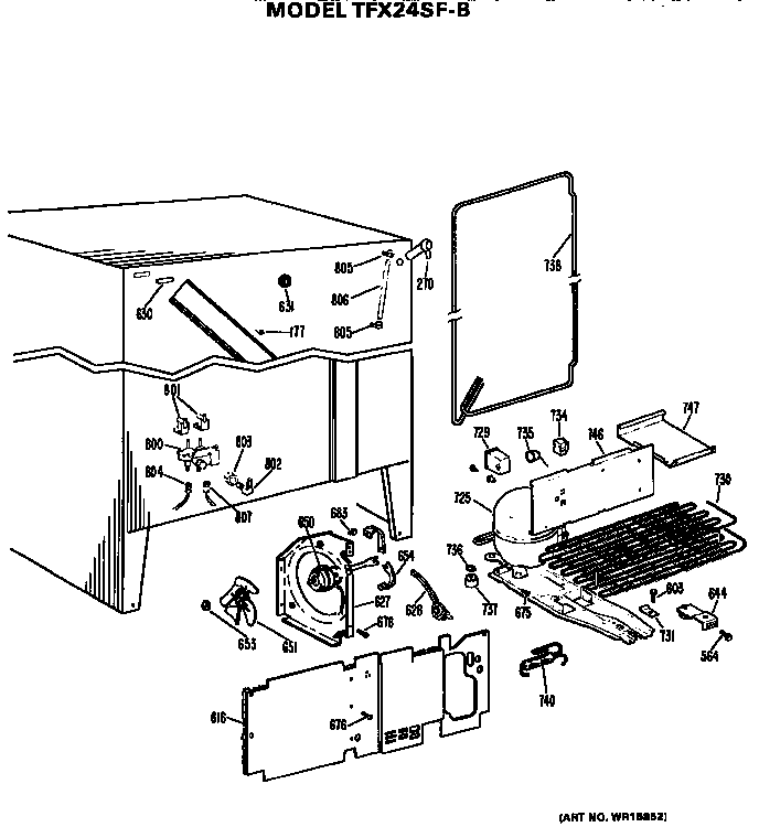 GE TFX24SFB unit parts diagram