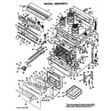 GE JB500*D4 main body/cooktop/controls diagram