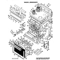 GE JB400G*H3 main body/cooktop/controls diagram