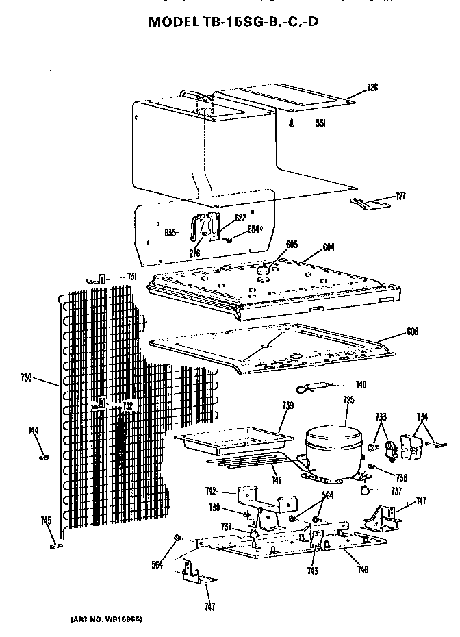 GE TB15SGDLAD unit parts diagram
