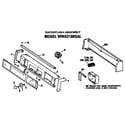 GE WWA8314VKL backsplash for wwa3100gal diagram