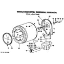 GE DDE9200GAL drum and duct assembly diagram