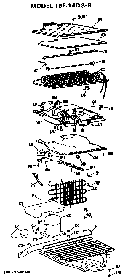 GE TBF14DGB unit parts diagram