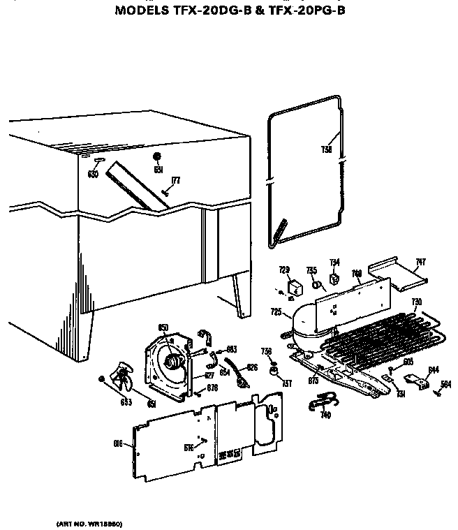 GE TFX20DGB unit parts diagram