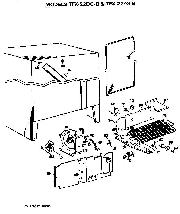 GE TFX22ZGB unit parts diagram