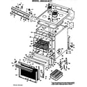 GE JBS03G*H1 main body/cooktop/controls diagram