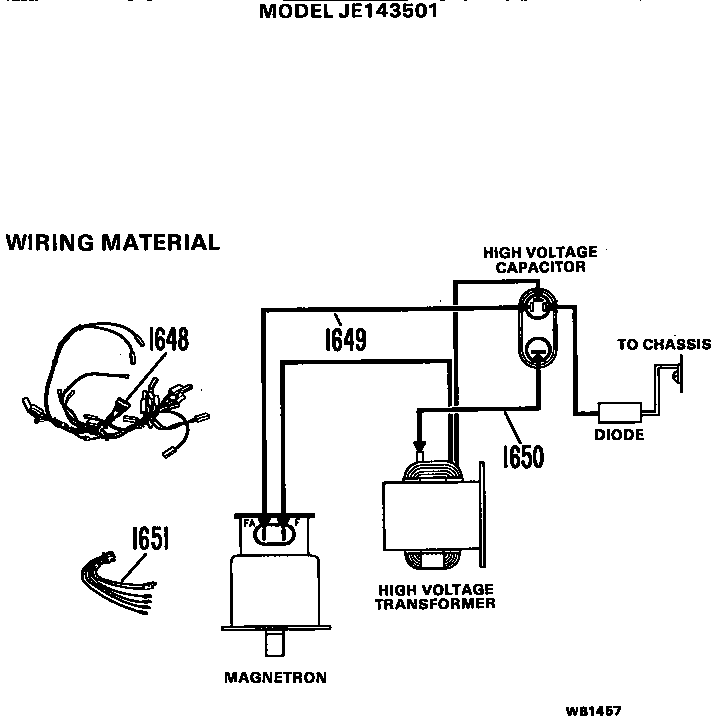 GE JE143501 wiring material diagram