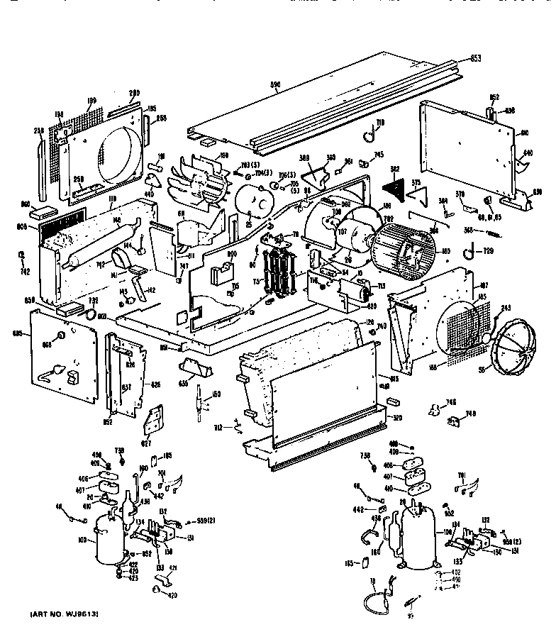 GE A3B793DJALD1 replacement parts diagram