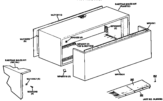 GE A3B593DAAL1Y cabinet diagram