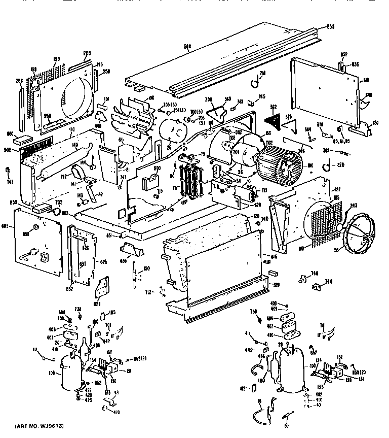 GE A3B593DAAL1Y replacement parts diagram