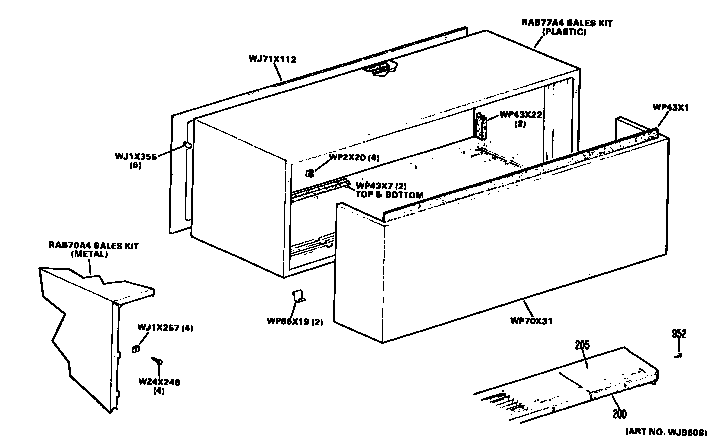 GE A3B798EPASD1 cabinet diagram