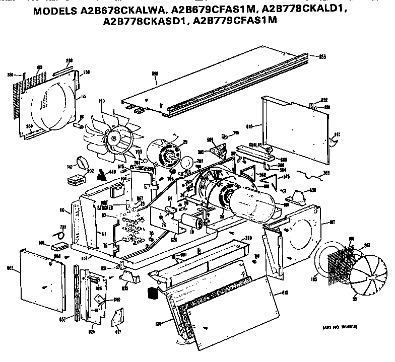GE A2B778CKASD1 replacement parts diagram