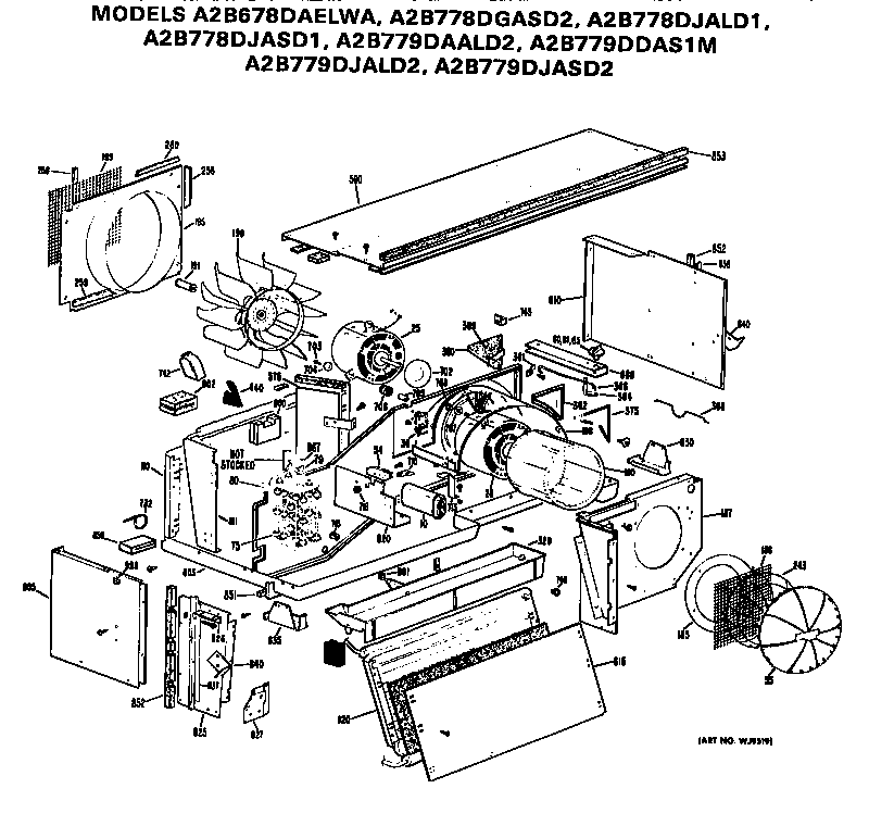 GE A2B778DGASD2 replacement parts diagram
