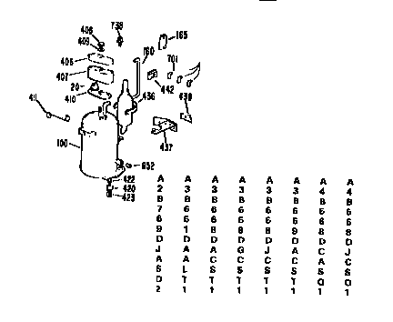 GE A3B669DACST1 compressor diagram