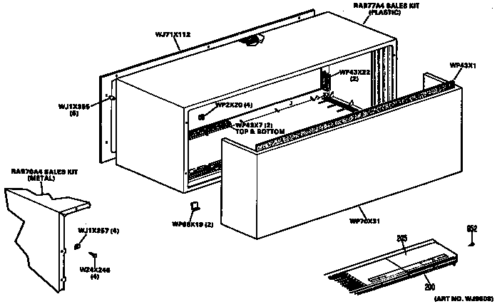 GE A2B778ESASD1 cabinet diagram