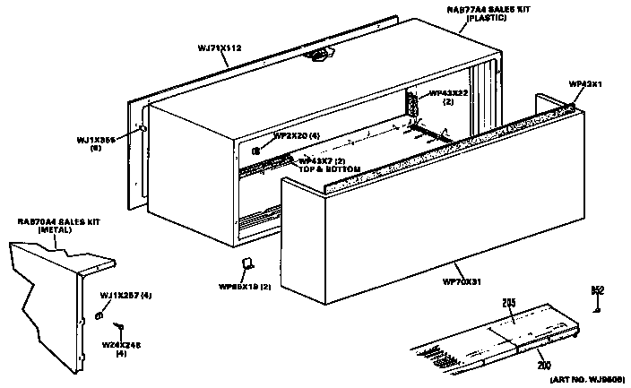 GE A2B778ESASD1 cabinet diagram