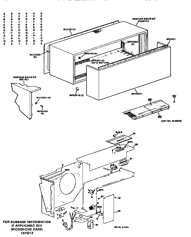GE A2B769DACSD2 control box/cabinet diagram