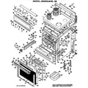 GE JB400G*H5 main body/cooktop/controls diagram