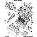 GE JBP23*F5 main body/cooktop/controls diagram