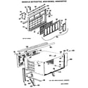 GE AD923DTX2 cabinet and grille assembly diagram