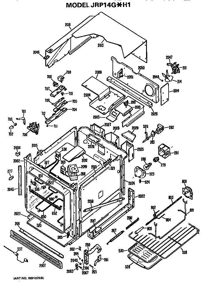 GE JRP14G*H1 main body diagram
