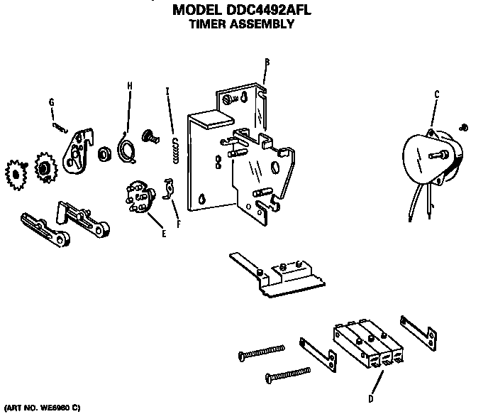 GE DDC4492AFL timer assembly for ddc4492afl diagram